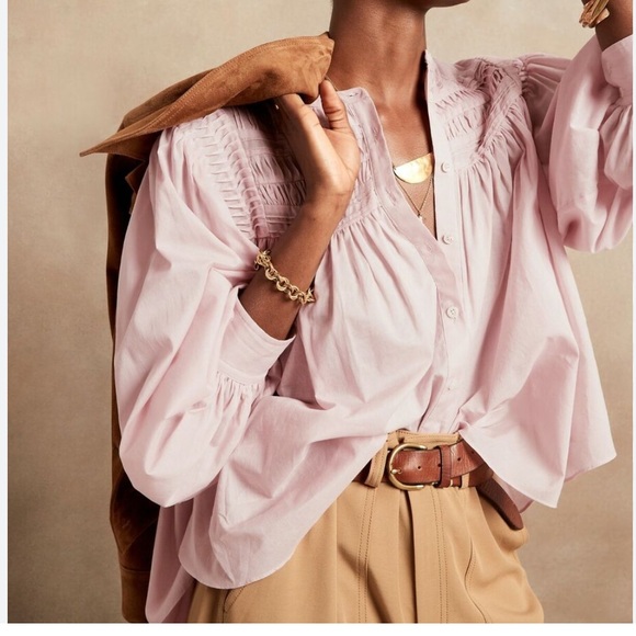 Banana republic pintuck swing blouse - Picture 2 of 12